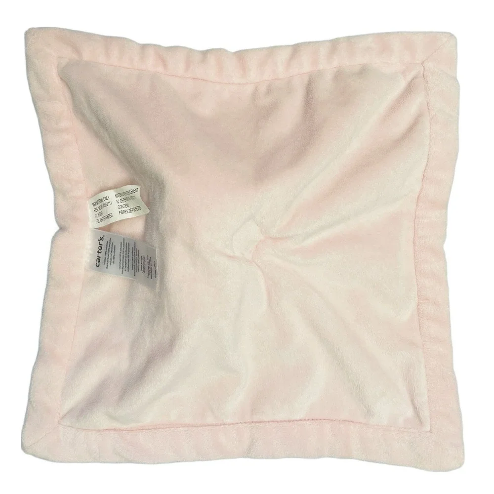 Carters White Bunny Butterfly Pink Lovey 13x13 Security Blanket Baby Toy